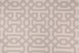 Sunbrella Fretwork Solution Dyed Acrylic Outdoor Fabric in Pewter