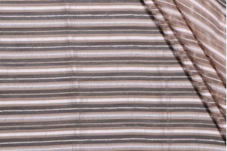 Lelievre Paris Ragtime Sheer Drapery Fabric in Sable
