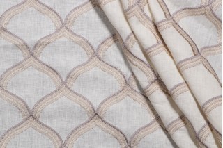 Grey Watkins Pichola Embroidered Drapery Fabric in Grey