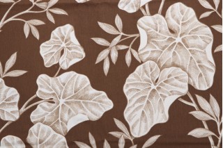 Beacon Hill Isla Verde Printed Cotton Twill Drapery Fabric in Bark
