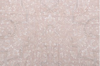 Grey Watkins Calais Printed Linen Blend Drapery Fabric in Beige