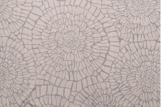 Old World Weavers Dianthus Printed Drapery Fabric in Pewter