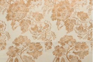 Old World Weavers Duchess Printed Cotton Drapery Fabric in Candlelight
