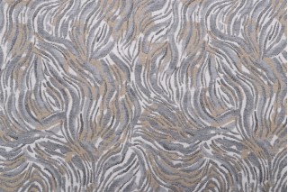 Golding Tigress Woven Chenille Upholstery Fabric in Silver 