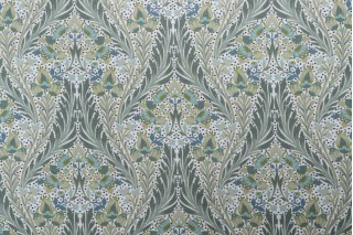 Hamilton Dellwood Printed Cotton Drapery Fabric in Evergreen 