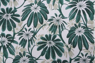 Stof France Galapagos Printed Drapery Fabric in Vert 