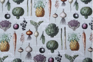 Stof France Jardinier Printed Cotton Drapery Fabric in Vert 