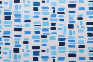 PK Lifestyles Color Tabs Printed Polyester Outdoor Fabric in Marine 