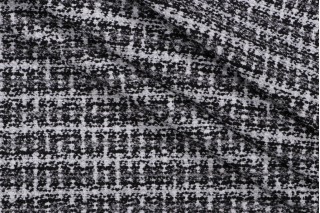 Tweed Stripe Woven Upholstery Fabric in Domino