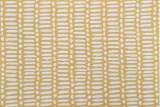 Premier Prints Deja Printed Polyester Outdoor Fabric in Spice Yellow 