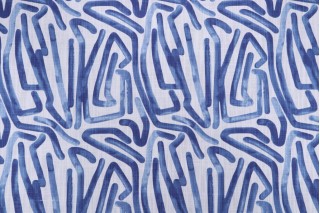 Premier Prints Shiva-Slub Canvas Printed Cotton Drapery Fabric in Commodore Blue 