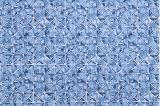 Angela Harris Shibori Triangle-Luxe Canvas Printed Cotton Drapery Fabric in Indigo for Premier Prints 