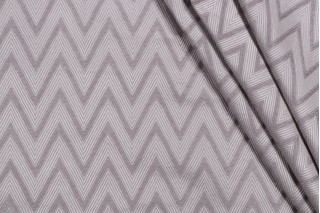 Chevron Woven Upholstery Fabric in Smoke