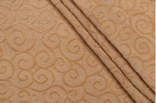 1 Yard Scalamandre Arabesque Grois Point Velvet Upholstery Fabric in Apricot