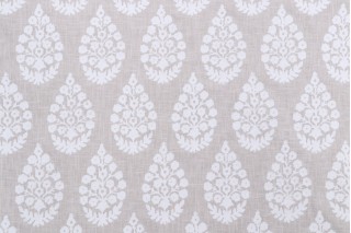 Kaufmann Meera Printed Drapery Fabric in Linen 