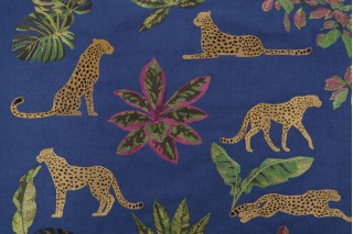 Kaufmann Verdant Embroidered Drapery Fabric in Lagoon 