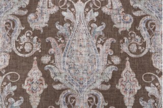 Kaufmann Far Hills Printed Linen Blend Drapery Fabric in Oak 