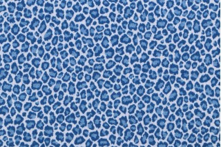 Kaufmann Cubby Printed Cotton Drapery Fabric in Porcelain Blue 