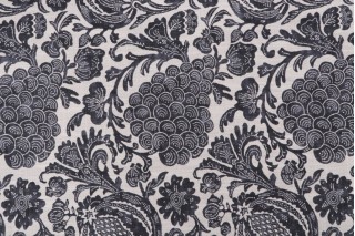 Kaufmann Bountiful Printed Drapery Fabric in Charcoal 