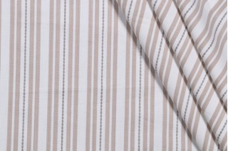 Kaufmann Murali Stripe Woven Decorator Fabric in Linen 