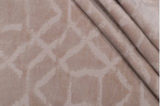 PK Lifestyles Yulin Gros Point Velvet Upholstery Fabric in Alabaster 