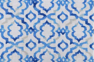Kelly Ripa Home Good Vibes Printed Cotton Drapery Fabric in Luna 