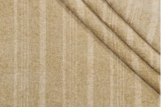 Scalamandre Morocco Stripe Chenille Upholstery Fabric in Wheat