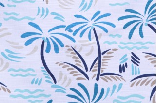 Kaufmann Excursion Printed Cotton Drapery Fabric in Ocean 