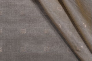 Scalamandre Carre II Sheer Drapery Fabric in Bronze