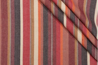 PK Lifestyles Malabar Stripe Woven Upholstery Fabric in Sunset 