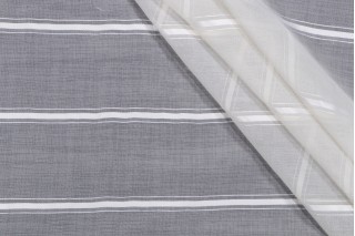 Heritage Fabrics Ashworth Sheer Drapery Fabric in Sand 