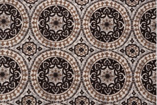 Abrego Woven Chenille Upholstery Fabric in Fudge 