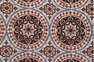 Abrego Woven Chenille Upholstery Fabric in Teal 