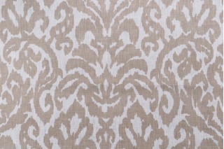 Robert Allen Soul Search Printed Linen Drapery Fabric in Sandstone