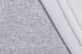 Ronnie Sheer Drapery Fabric in White