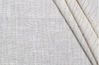 Denali Embroidered Drapery Fabric in Bamboo