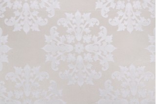 Jarrat Damask Decorator Fabric in Ivory