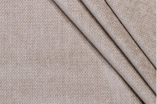 Scalamandre Alfa Plain Woven Chenille Upholstery Fabric in Ivory