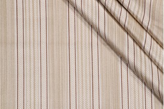 Scalamandre Rigato Spina Woven Decorator Fabric in Beige/Brown