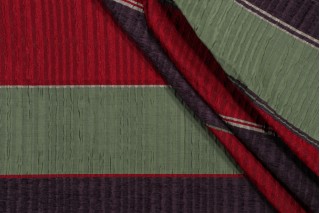 1 Yard Fonthill Tristan Woven Chenille Decorator Fabric in Berry for Scalamandre