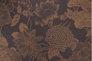 Thibaut Cut Paper F95330 Printed Cotton Drapery Fabric in Brown 