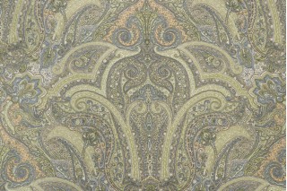 Thibaut Charlton Paisley F99016 Printed Cotton Drapery Fabric in Sage 