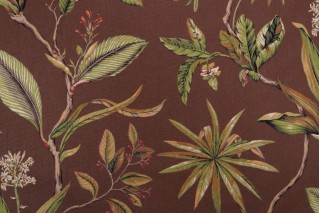 Thibaut Sonora F96728 Printed Cotton Drapery Fabric in Brown 