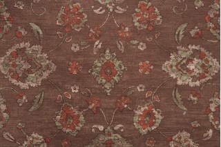 Thibaut Mission F93831 Printed Cotton Drapery Fabric in Brown 