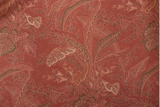 Thibaut Arlington F93815 Printed Drapery Fabric in Rust 