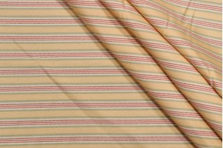 Thibaut Cadogan Stripe W8166 Woven Decorator Fabric in Yellow 