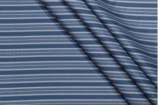 Thibaut Cadogan Stripe W8168 Woven Decorator Fabric in Navy 