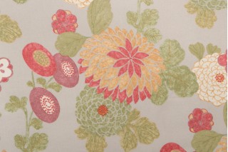 Sample of Thibaut Coco F93221 Printed Cotton Drapery Fabric in Natural 