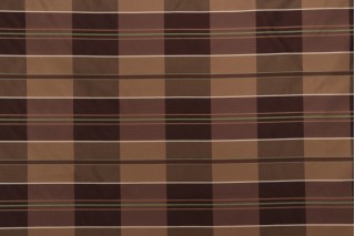 Thibaut Randolf Plaid W91379 Woven Decorator Fabric in Brown and Gold 