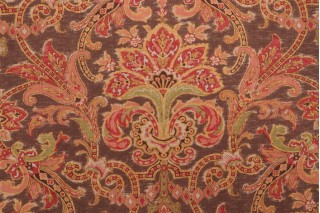 Thibaut Leopold F93303 Printed Cotton Drapery Fabric in Brown 